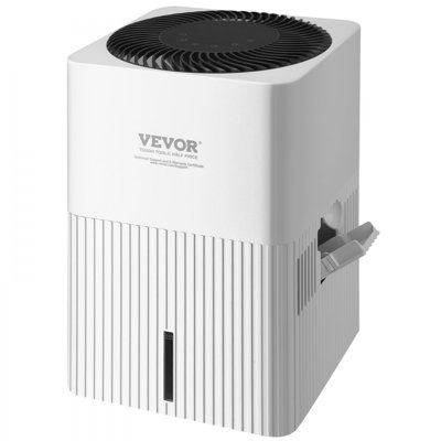 Humidificateurs par évaporation 3L, 300 ml / h Humidificateur d'humidité fraîche et purificateur d'air pour toute la maison jusqu'à 473,6 pieds carrés, 4 vitesses et réglages de minuterie de 1 à 12 heures, filtre de qualité supérieure pour la cha