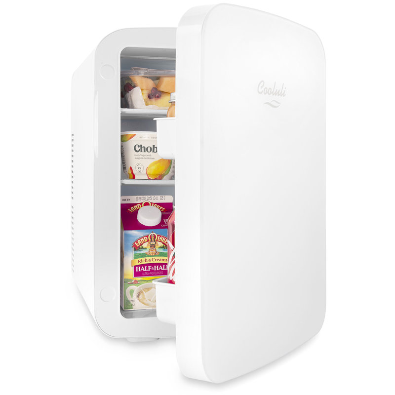 Cooluli Infinity 0.53 Cubic Feet Portable Countertop Mini Fridge, White