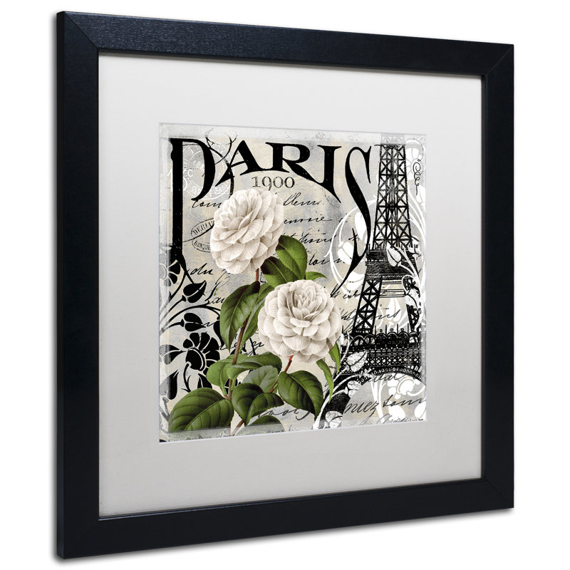 Jadaya «Paris Blanc II», impression encadrée, Blanc, H 16 po x l 16 po x P 0,5 po