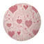 Tapis tressé à motif de cœurs roses-106464285