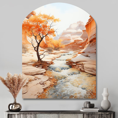 Hael - Asymmetrical Canyon Metal Wall Decor, Freeform Metal Wall Sculpture Print