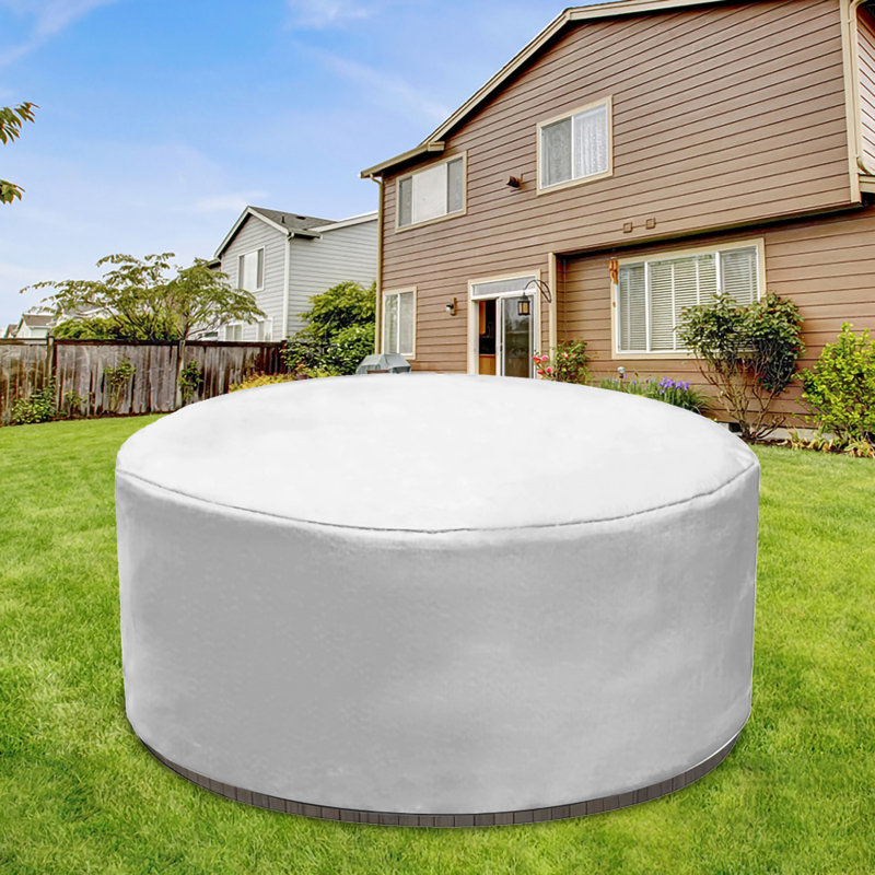 Wothsi Silver 6FT Round Pool Cover – Waterproof Oxford Fabric with Drawstring, Fits 6-Foot Pools, Heavy-Duty Protection