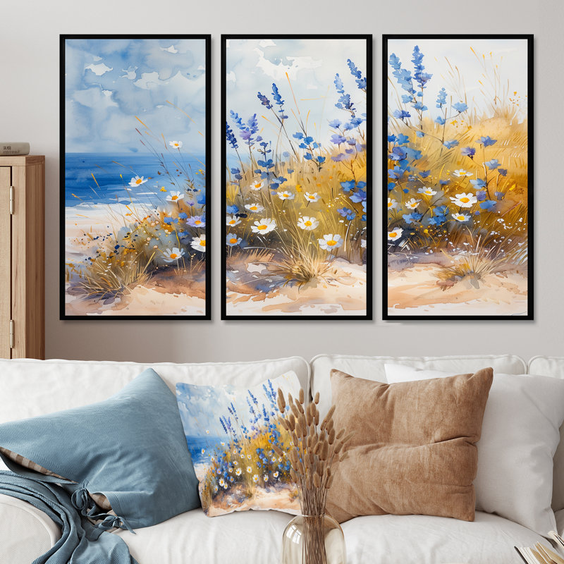 Ensemble de décorations murales Lupin - Lupin, H 28 po x l 36 po x P 1 po, Toile avec cadre flottant noir