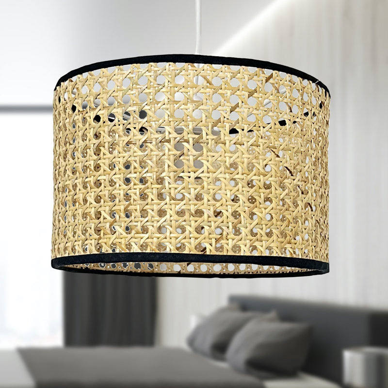 16cm H Drum Pendant Shade ( Uno ) in Beige