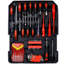 969 pièces, ensemble d'outils de réparation pour la maison pour hommes, boîte de rangement pour boîte à outils avec 4 tiroirs, trousse d'outils pour l'entretien ménager avec boîte à outils roulante, trousse d'outils pour l'entretien, jardin, propriétaire, noir | 14,50 po x 7,80 po x 20,20 po | Alumi
