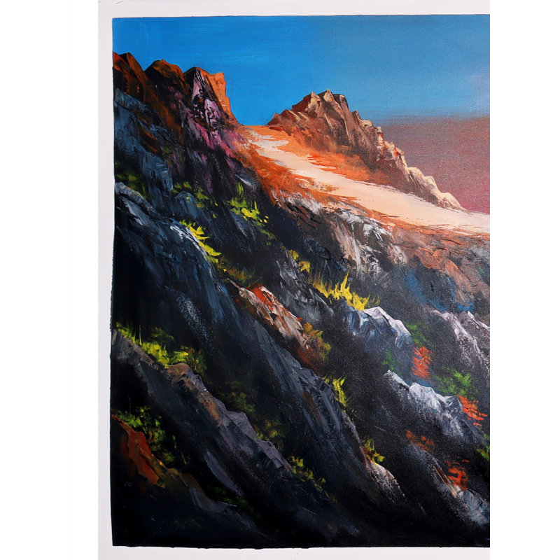 Le pont sur l'Everest | Peinture à l'huile sur toile