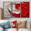 Chaos, harmonie du lever du soleil, peinture I - fractales, art mural - ensemble de 3