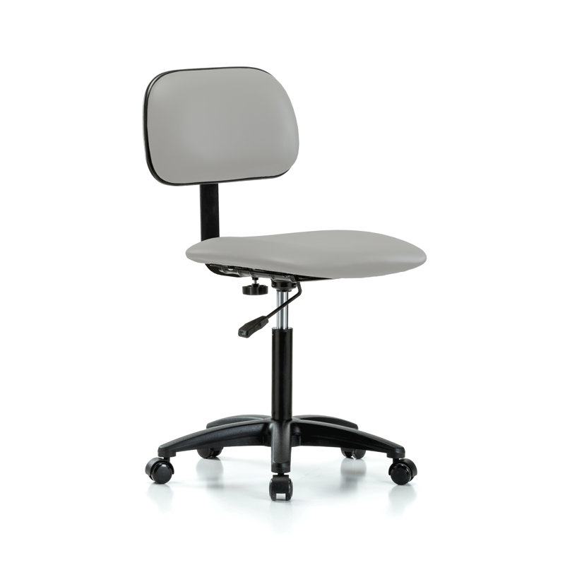 Perch Chairs & Stools Vinyl Task Chair, Gray