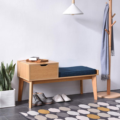 Sabrina Polyester Blend Upholstered Storage Bench