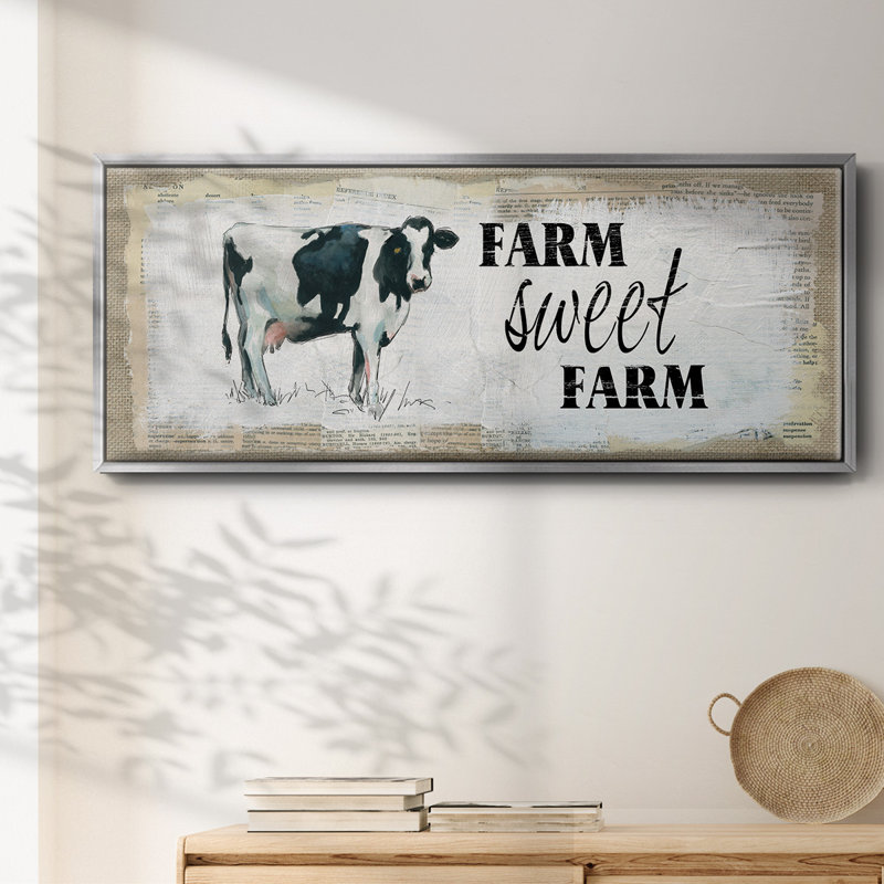 «Farm Sweet Farm», toile encadrée, H 8 po x l 20 po