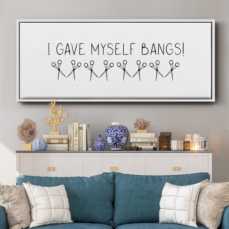 «I Gave Itself Bangs!» - Toile encadrée, H 20 po x l 50 po