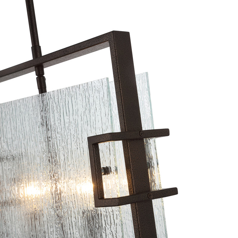Hinton 2 - Light Glass Dimmable Square / Rectangle Chandelier