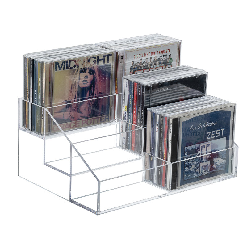 Wrought Studio™ 3 Tier Media Cd Storage Rack | Wayfair