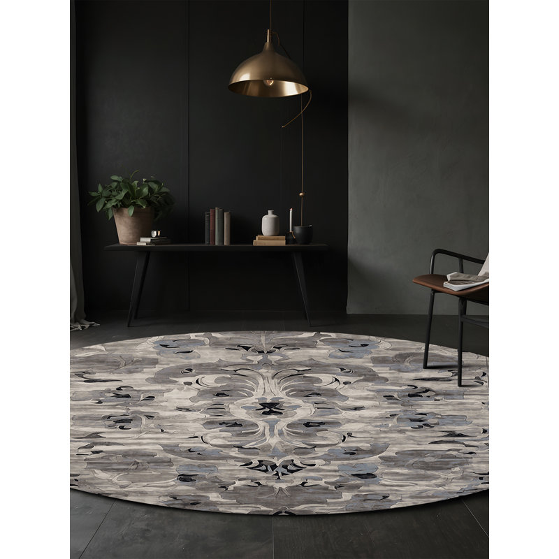 Tapis gris lavable à la machine, Rectangle 7 pi x 9 pi