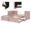 Lit confortable tapissier Stanmore avec couchette escamotable pratique-1219841516