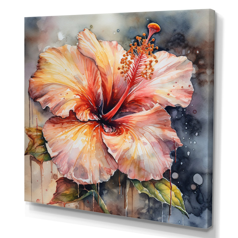 Rudaigh Hibiscus Euphoria I sur impression sur toile, H 30 po x l 30 po x P 1 po, Toile tendue