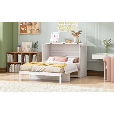 Full Size Bed In White, Storage Drawers For Convenience, Comfortable One Or Two Smart Space Utilization, 350 - Pound Capacity, Stylish Design