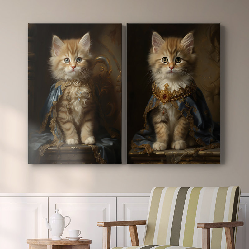 ANIMALS Series CXCII - Toile tendue avec châssis de qualité supérieure - Prêt à être accroché, H 12 po x l 16 po