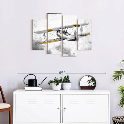 Reproduction sur toile Biplane Pop