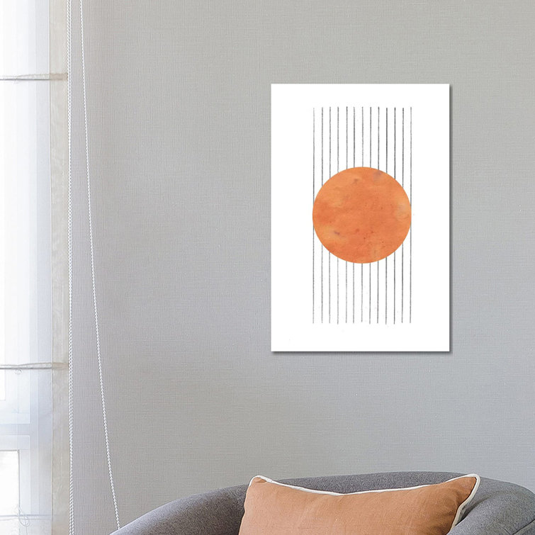 Burnt Orange Abstract by Whales Way - Wrapped Canvas Gallery-Wrapped Canvas Giclée