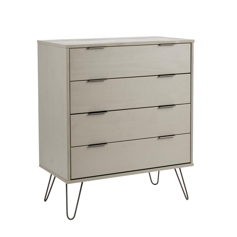Rothley 4 Drawer Chest Storage Unit, Gray