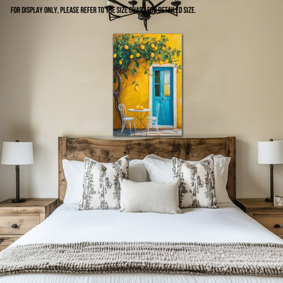 Art mural citron, images de citron méditerranéen pour la cuisine, art mural italien sur toile, affiche de fruits pour le mur, impressions murales de cuisine rétro au citron 20 po x 30 po
