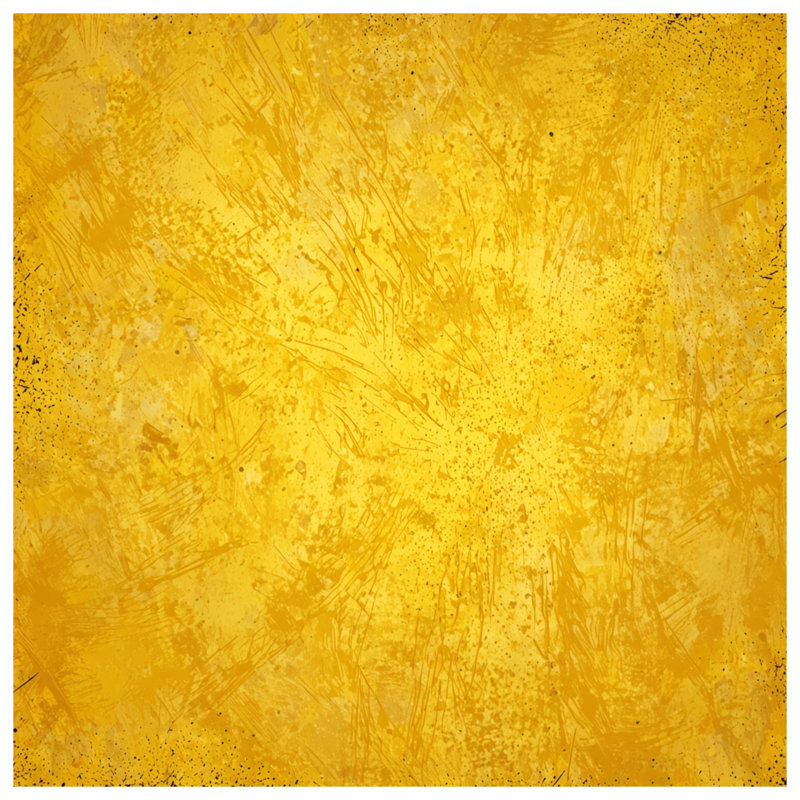 Tapisserie murale jaune texturé sur fond texturé, H 68 po x l 80 po avec 4 œillets