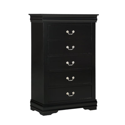 Commode noire Louis Philip