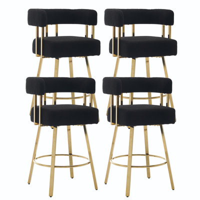 Tabourets de bar modernes rembourrés (ensemble de 4)