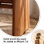 Bureau simple 82,68 po à hauteur réglable en bois massif brun-1237968223