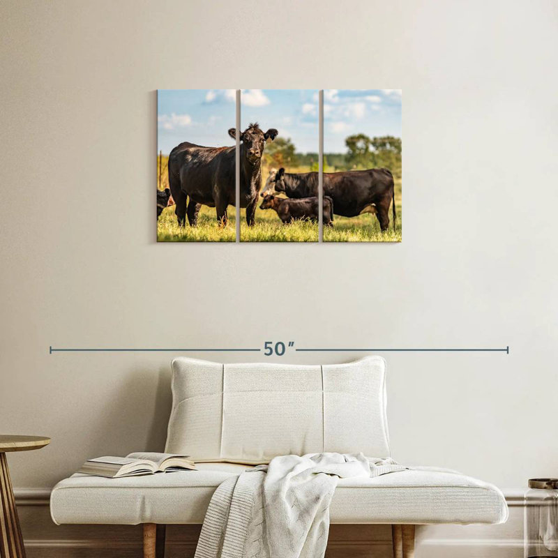 Brampt Grazing Angus Cows, 20" H x 33" W