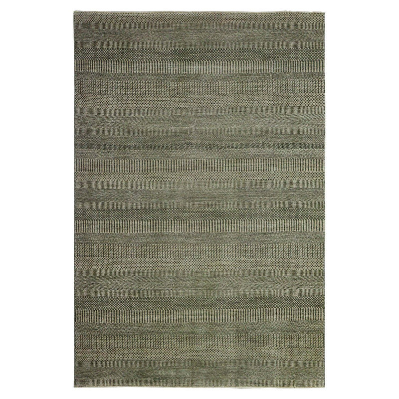 Tapis unique nouvel âge en beige / mousse 5 pi 4 po x 7 pi 6 po Illusion