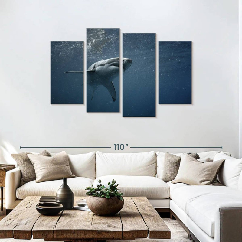 Brampt Great White Shark, 48'' H x 75'' W
