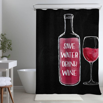 Shower Curtain QU43 – Polyester Shower Curtain, Dye Sublimation Print, 71" W × 74" L