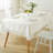 Jacquard Rectangle Tablecloth with Wide lace Edge