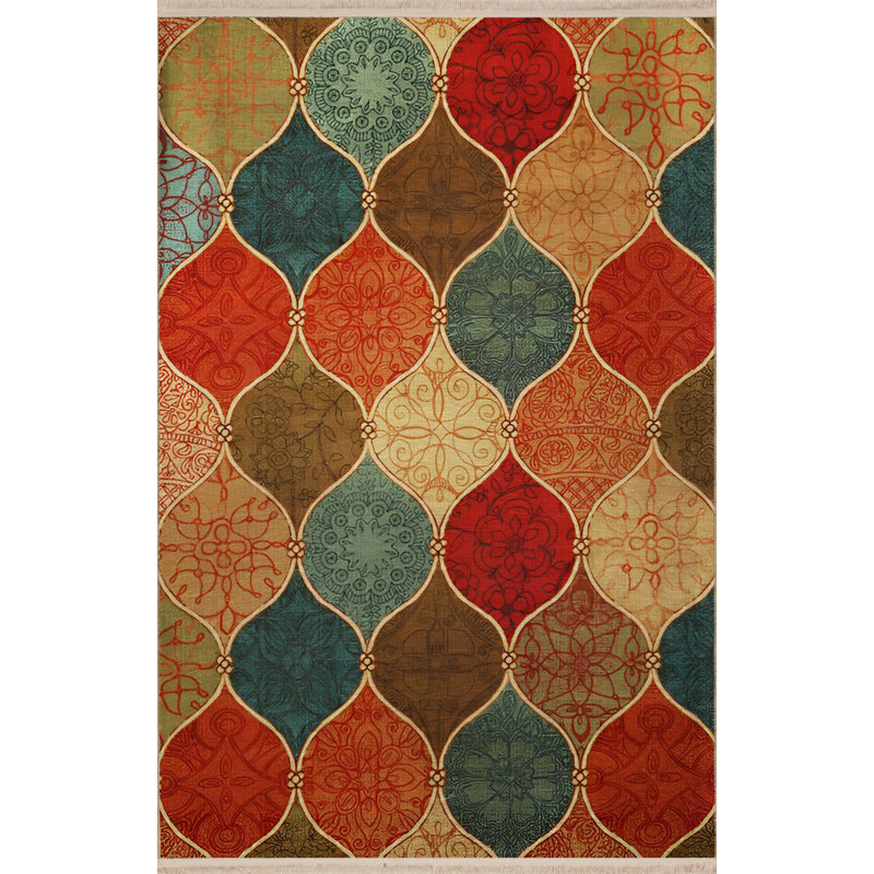 Tapis intérieur / extérieur Safiah, Rectangle 4 pi 8 po x 6 pi 7 po