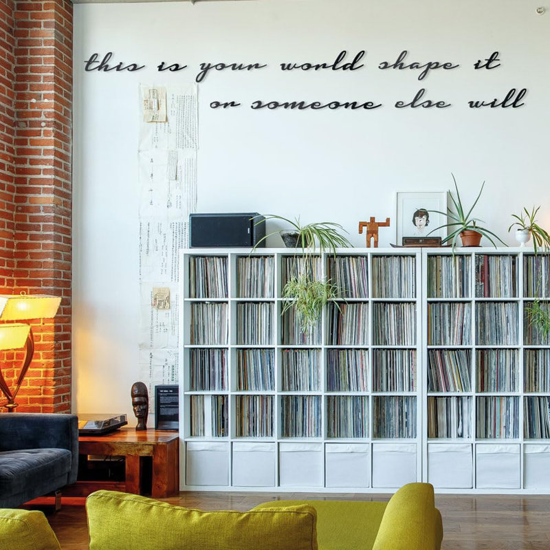 «This Is Your World», art mural en métal - citation inspirante de 10 pièces
