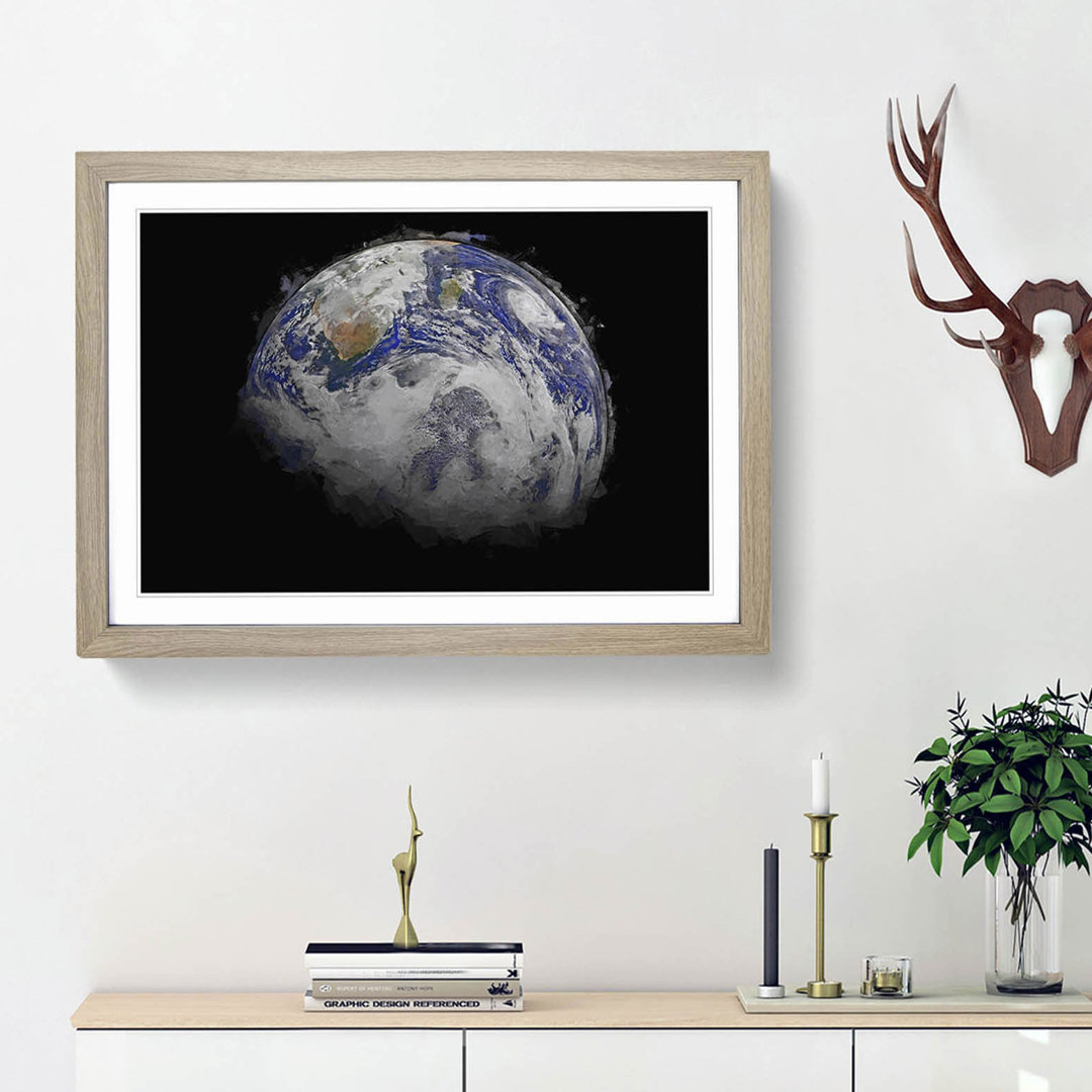 A Sky View of Earth in Abstract - Framed Print