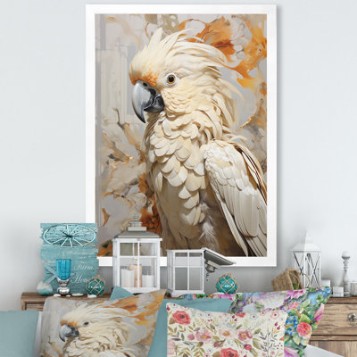 Perroquet beige à plumes élégance II
