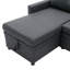 209Cm Linen Square Arms Sofa Bed-862028756