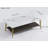 Stylish Rectangular Coffee Table with Open Storage and Durable Metal Frame for Modern Living Rooms