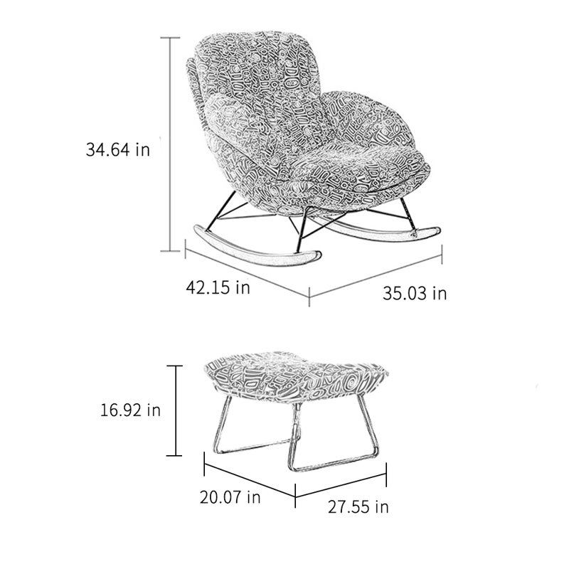Chaise berçante moderne et créative