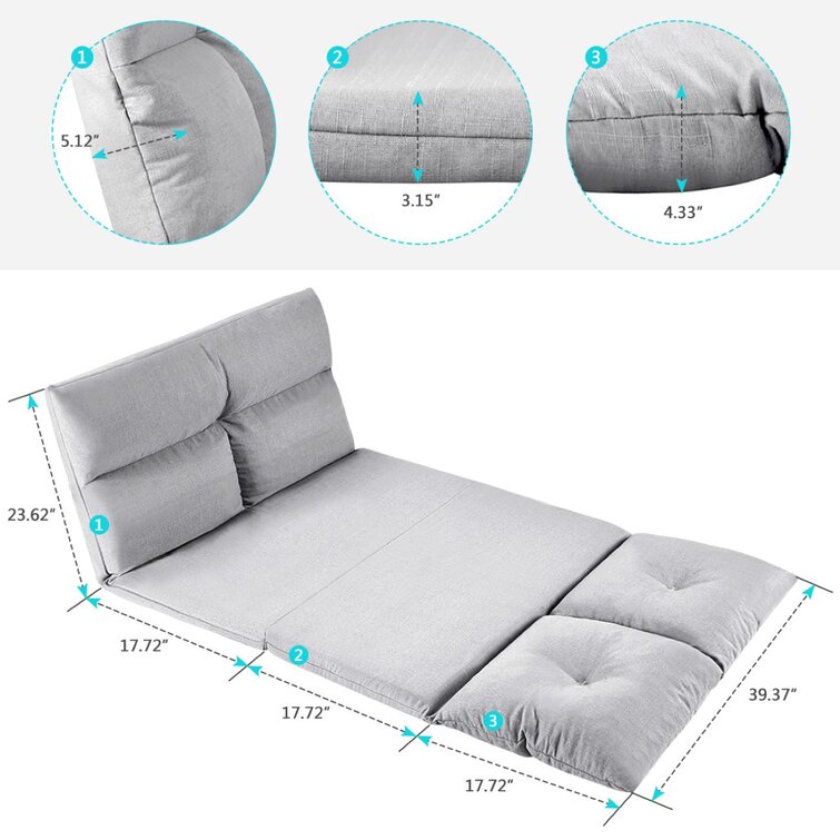 Paresseux Sofa， Canapé-lit Réglable de Chaise de Plancher, Pliant le Chaise  de Siège de Matelas de Futon de Siège-lit Se Pliant De Plancher Pour le