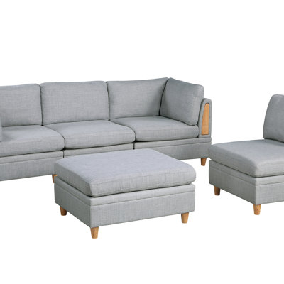 MODULA SET - 5PC Dorris Fabric Sectional Sofa