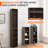 71" H 8-Tier Double-Decker  Multimedia Storage,  With Adjustable Shelves Narrow Bookcase-2054518572