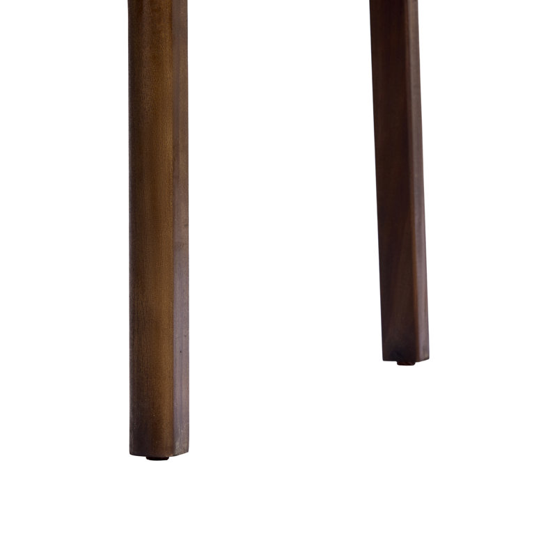 Spacieuses tables de patio en bois d'acacia de 68,9 po de style rustique moderne pour l'extérieur