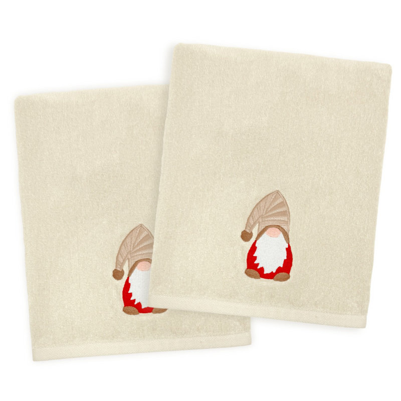 Helenville Gonk Christmas Hand Towels, Beige