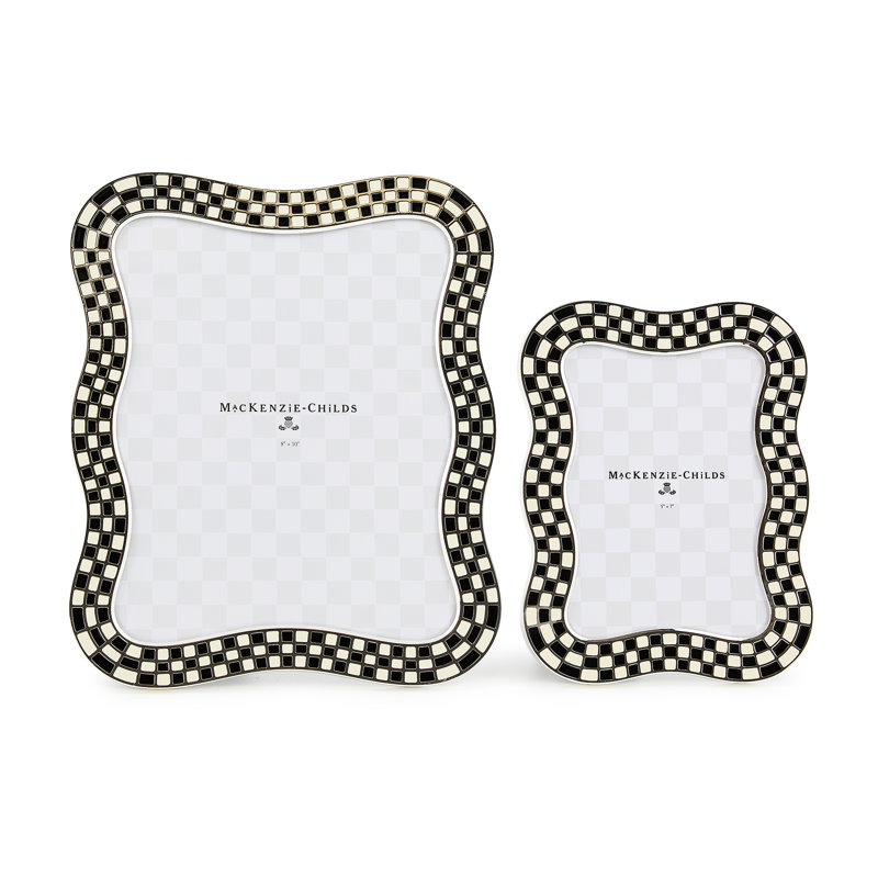 Wavy Check Silver Plated Frame