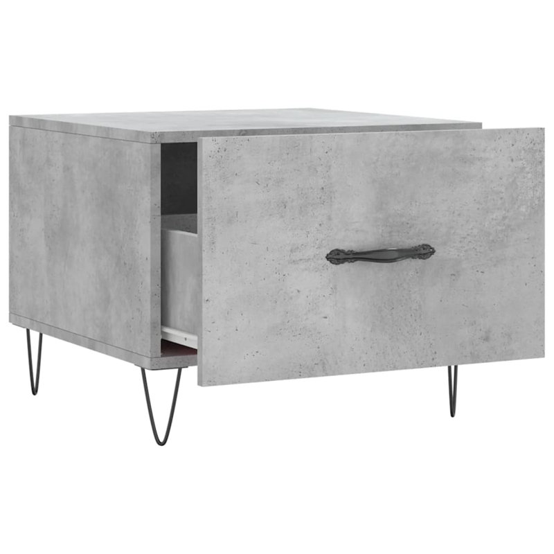 Edler Four Leg Coffee Table with Storage, Concrete Grey