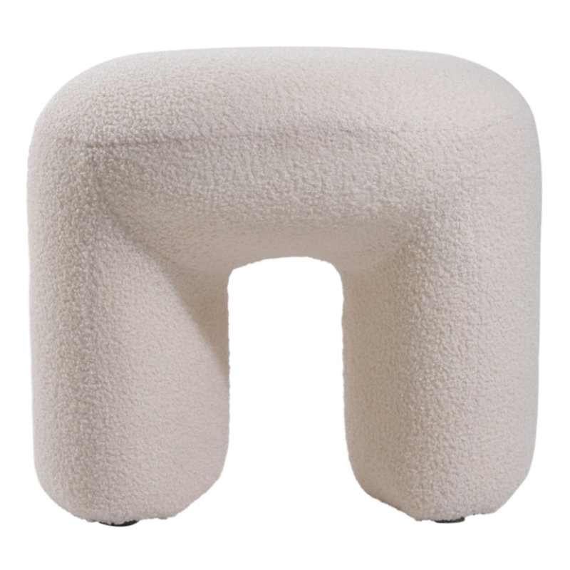 Manufactured Wood Accent Stool, White